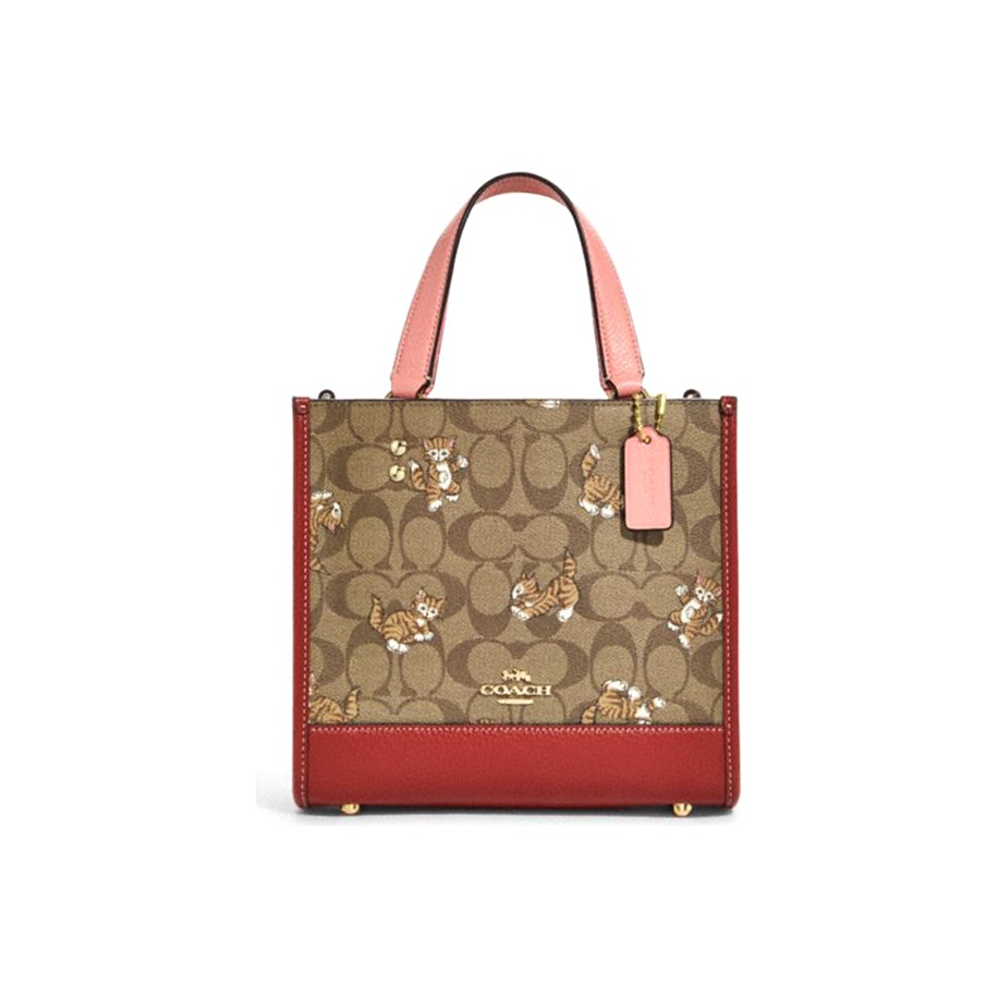 Tote Bag Leather Monogram - COACH Dempsey Canvas With Leather Tote