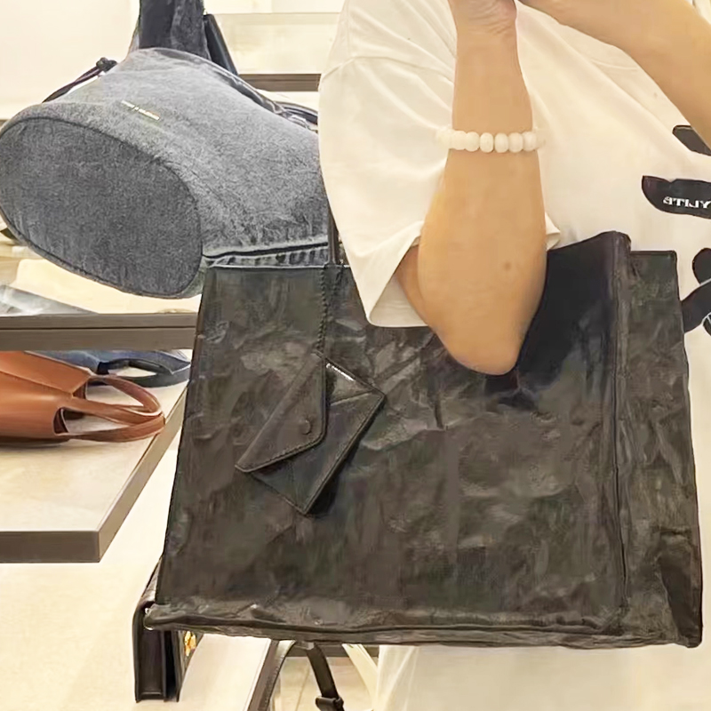 Korean Casual Kraft Paper Tote - Luxury Tote Bags With Zipper review and price