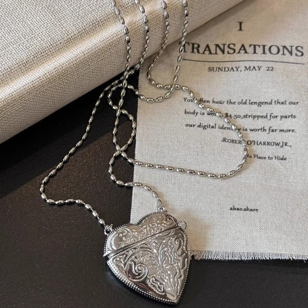 Openable Heart Locket Necklace - Luxury Bags Photos review and price
