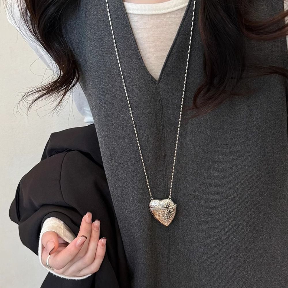 Openable Heart Locket Necklace - Luxury Bags Photos review and price