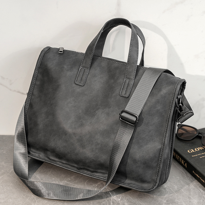Casual Business Men's Handbag  - Luxury Tote Bags With Zipper review and price