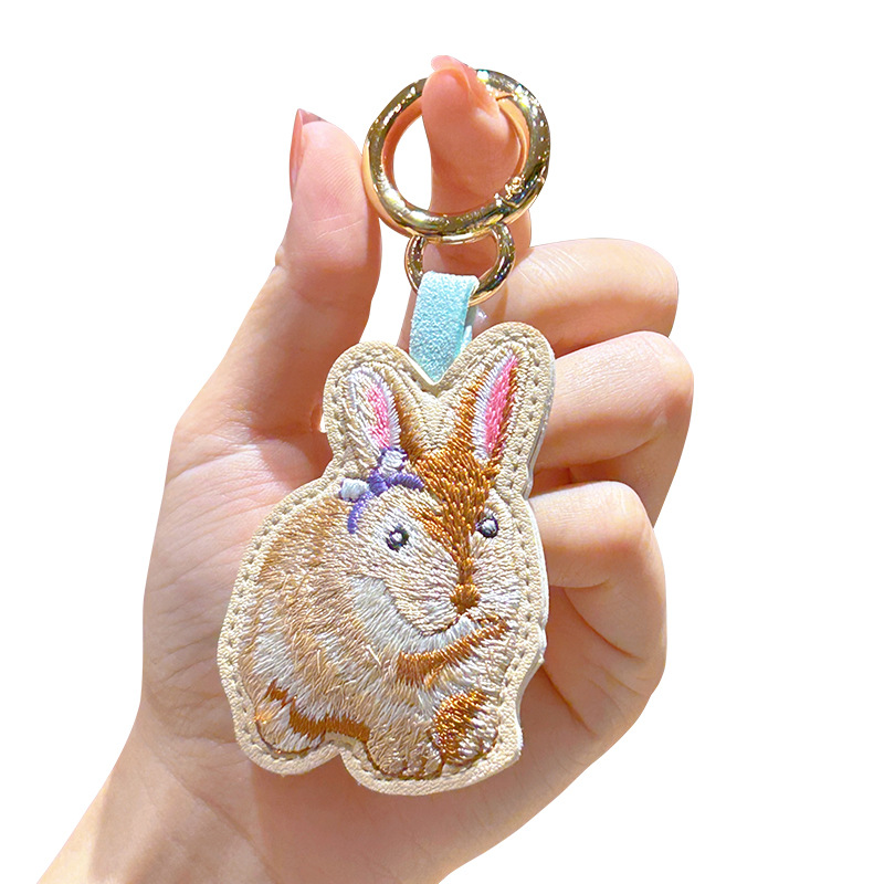 Embroidery Keychain Cute Rabbi - Luxury Xmas Bags review and price